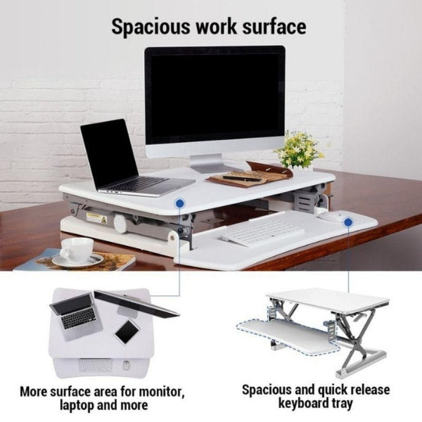 FlexiSpot desk converter workspace setup