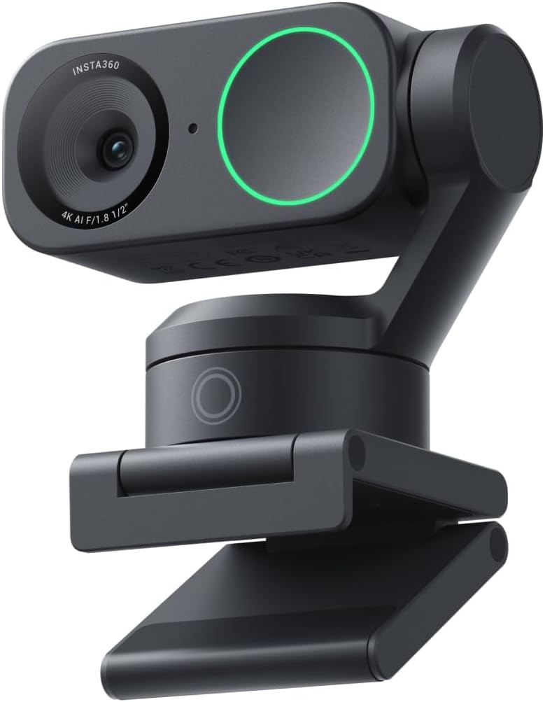 Insta360 Link 2 with AI tracking gimbal product image with detailed view and professional lighting