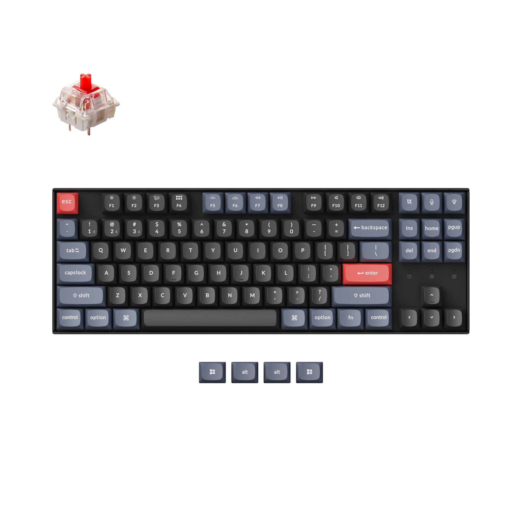 Keychron K8 Pro wireless mechanical keyboard product image with detailed view and professional lighting