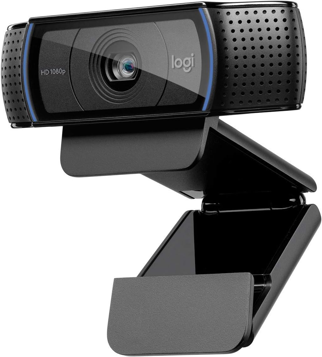 Logitech C922 Pro Stream webcam product image with detailed view and professional lighting
