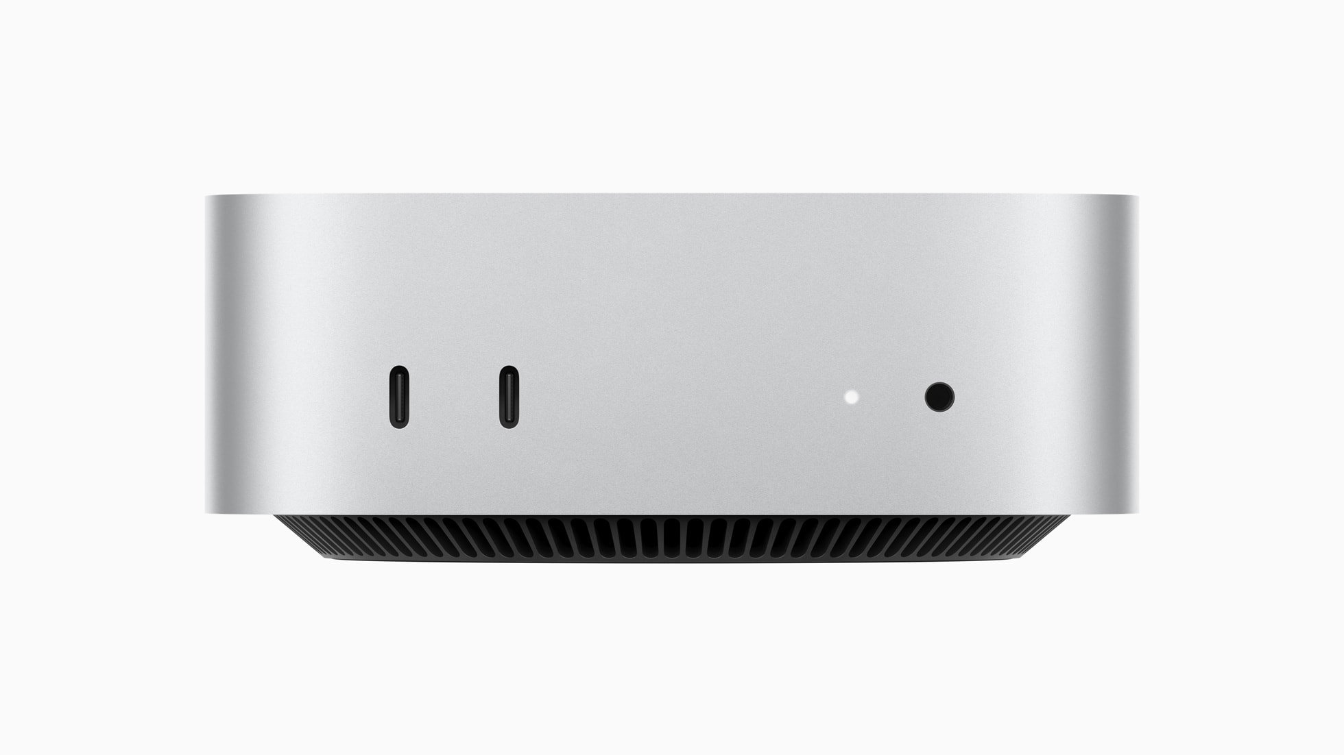 Mac Mini M4 front ports including USB-C and headphone jack