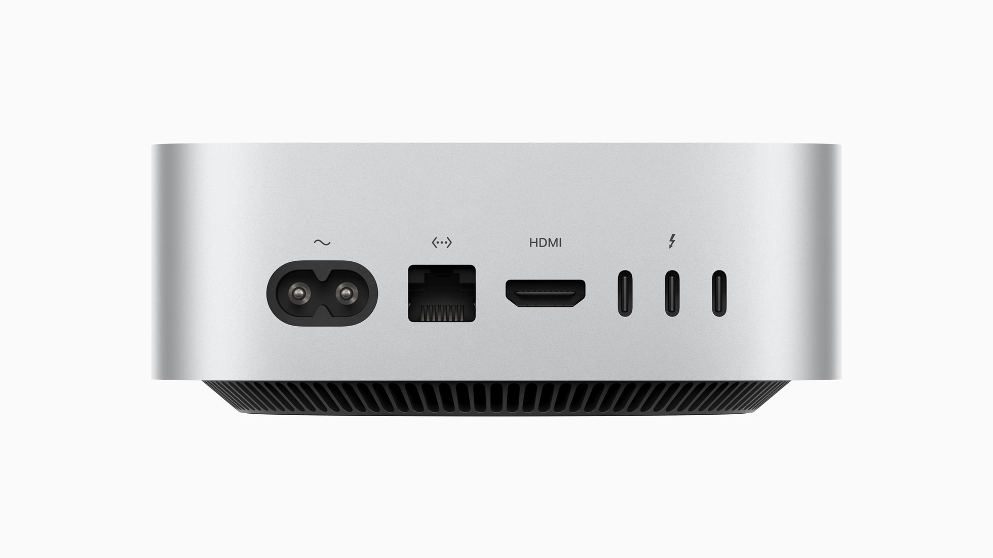 Mac Mini M4 rear ports with Thunderbolt 4 and HDMI