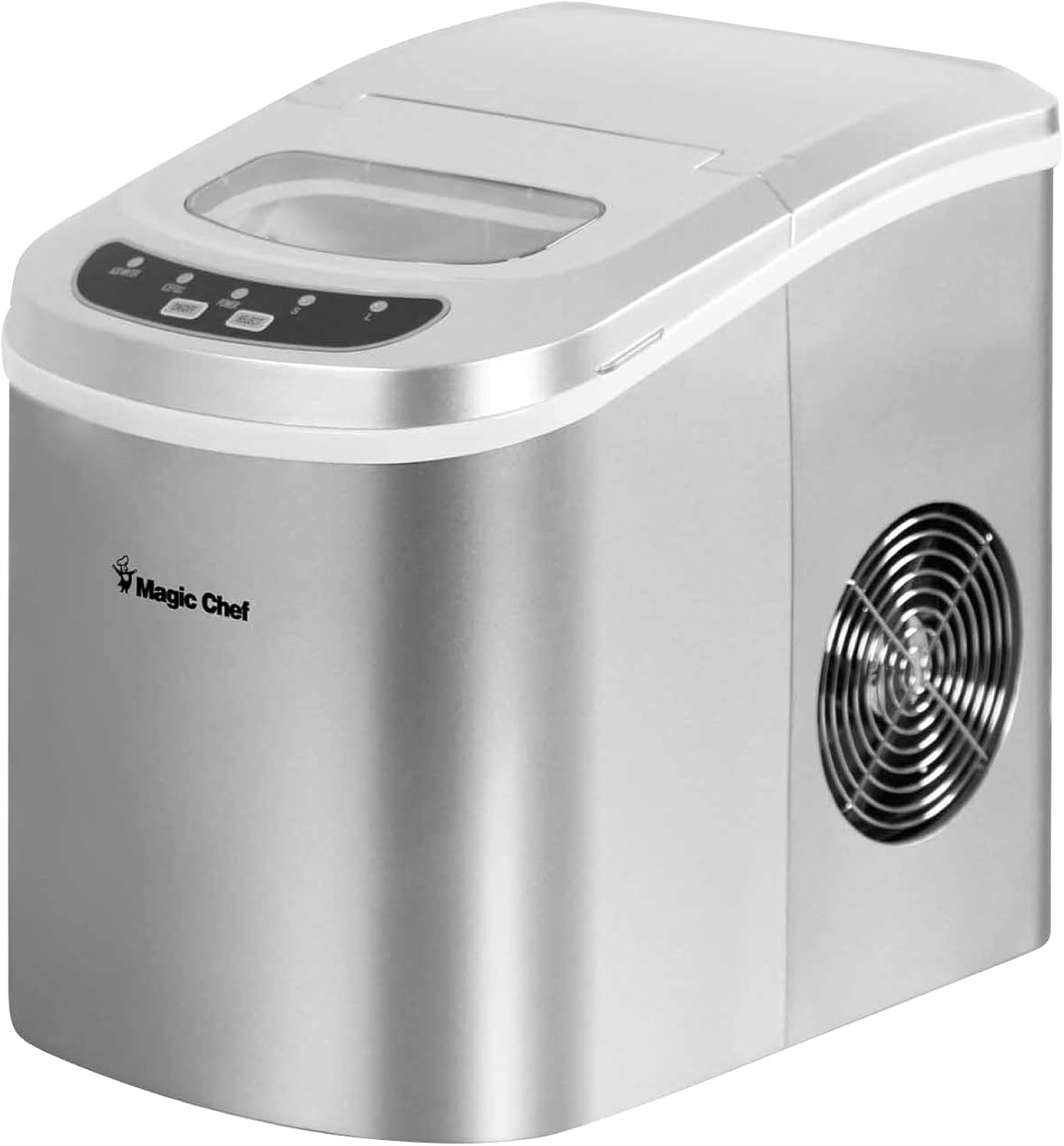 Magic Chef MCIM22 countertop ice maker product image with detailed view and professional lighting