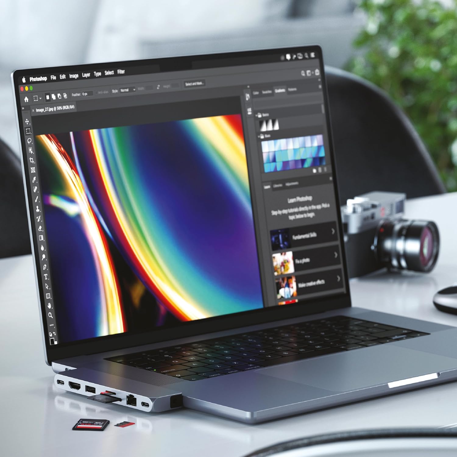 Satechi Pro Hub Max aluminum USB-C hub with magnetic attachment for MacBook