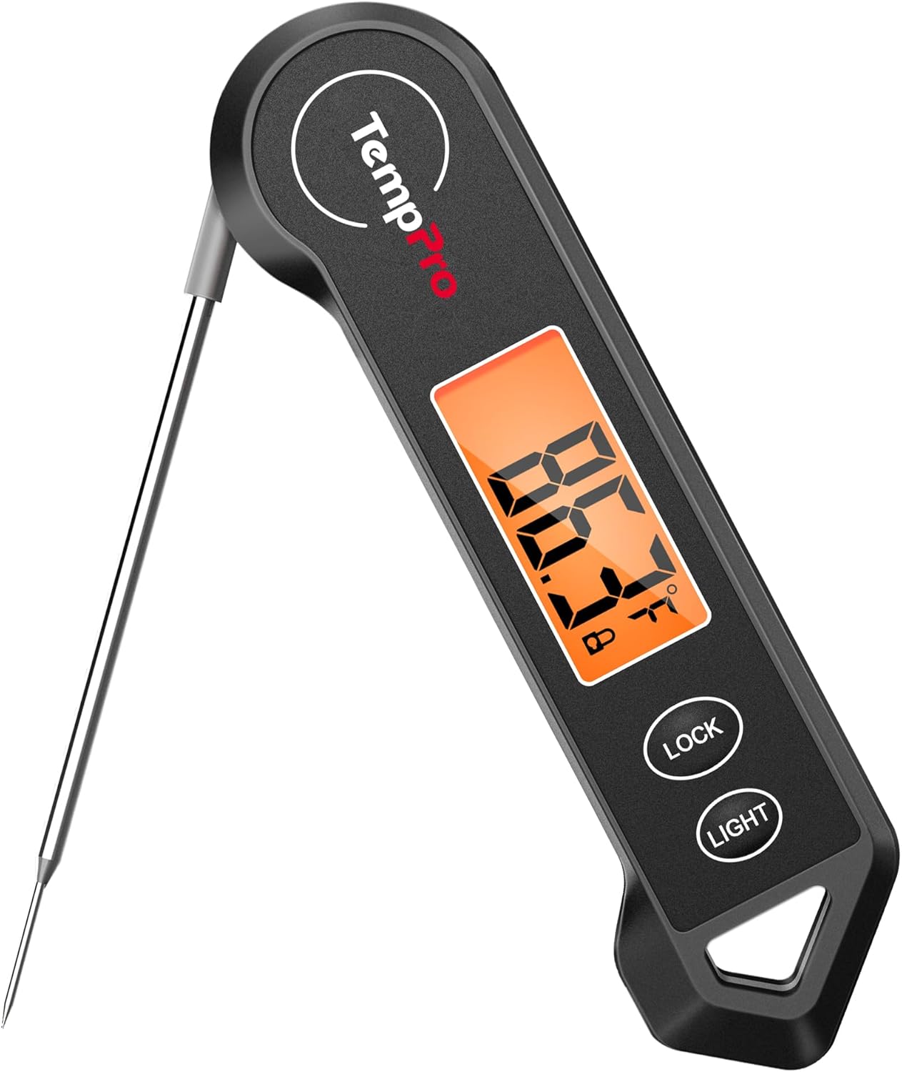 ThermoPro TP19H digital instant-read meat thermometer with backlit display and fold-away probe