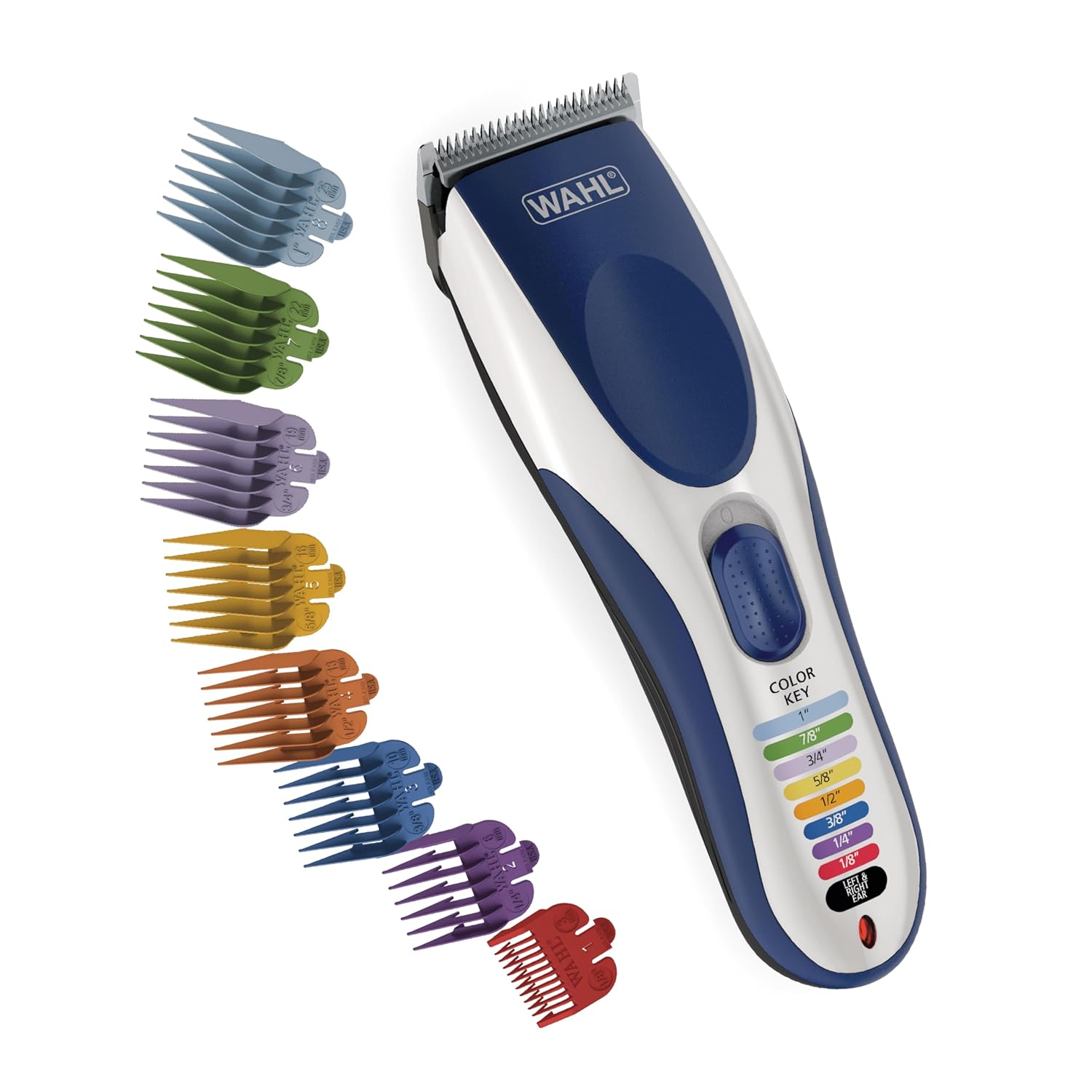Wahl Color Pro Cordless hair clipper with color coded guide combs